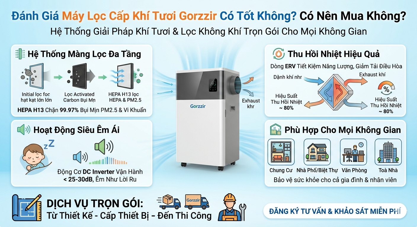 Máy Lọc Cấp Khí Tươi Gorzzir