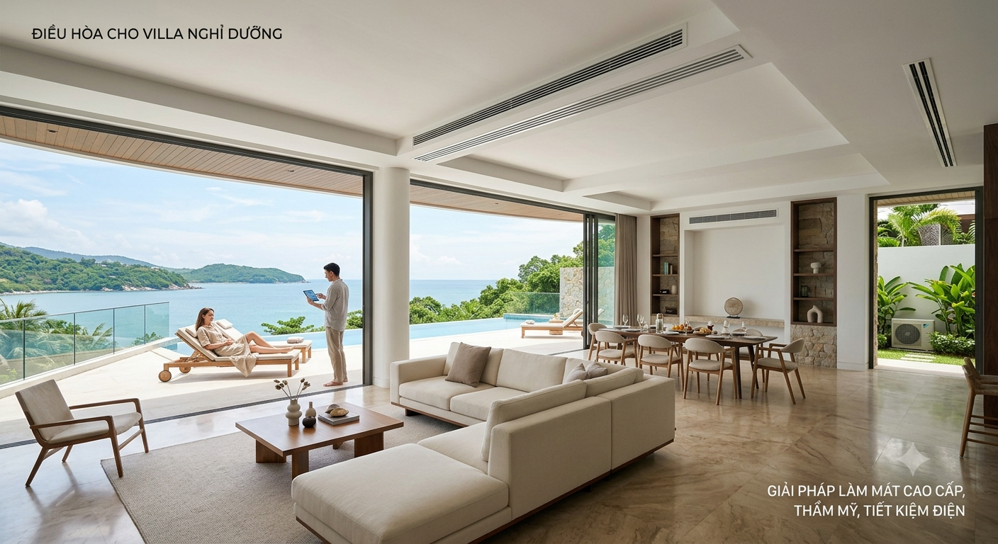 Điều hòa cho villa nghỉ dưỡng